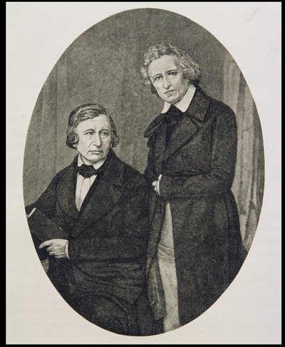 Jacob Ludwig Karl Grimm and Wilhelm Karl Grimm by English School